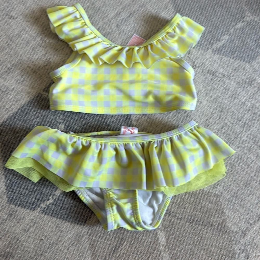 Gingham bathing suit